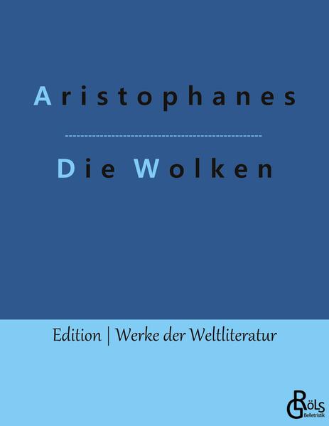 "Der einfältige Bauer Strepsiades versucht, sich um die Abzahlung der Schulden seines Sohnes zu drücken und hat auch schon eine Idee: Der große Sophist und Verführer der Jugend Sokrates soll dem Filius beibringen, wie man sich als zungenfertiger Schwätzer aus den Schulden herausredet. Leider geht der Plan gründlich schief. Aristophanes Komödie ist zugleich eine Anklage gegen die flexible Moral des Sokrates und seinesgleichen und so wurde kolportiert, dass "Die Wolken" eine Mitschuld an Sokrates' Verurteilung zum Tod hatte." Redaktion Gröls-Verlag (Edition Werke der Weltliteratur)