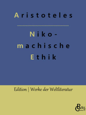 "Aristoteles wagt sich an die uralte Menschheitsfrage: Wo liegt das Glück? Sollten sich seine Vorgänger doch mit Kosmos und Natur beschäftigen, sein Ansatz war der einer praktischen Philosophie. Aristoteles schuf mit der Nikomachischen Ethik ein bis heute einflussreiches Fragment westlicher Kultur." Redaktion Gröls-Verlag (Edition Werke der Weltliteratur)