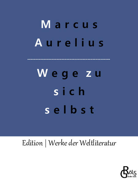 "Die Selbstbetrachtungen des römischen Kaisers Mark Aurel entstanden am Ende seiner Herrschaft in Feldlagern an der Nordgrenze des Römischen Reiches. In einer Vielzahl persönlicher Beobachtungen aphoristischen Zuschnitts entfaltet der Kaiser dabei sein am Gemeinwohl und an der Vernunft orientiertes Weltbild im Selbstdialog. Das autobiographische Werk gehört zu den einflussreichsten Texten der Weltliteratur." Redaktion Gröls-Verlag (Edition Werke der Weltliteratur)