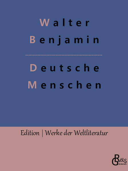 "1936 - die Welt ahnte längst die heraufziehende Katastrophe - hält der große Humanist und Publizist Walter Benjamin von der Schweiz aus mit dieser Auswahl von Briefen seiner alten Heimat den Spiegel vor. Noch heute fragt sich eine erstaunte Weltöffentlichkeit: Wie konnte derartiger Schrecken ausgehen von einem Land, das der Welt so großartige Literatur, Musik und wissenschaftliche Erkenntnisse geschenkt hatte?" Redaktion Gröls-Verlag (Edition Werke der Weltliteratur)