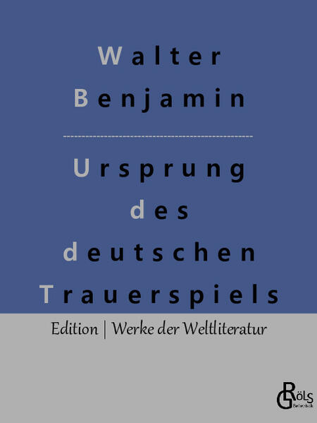 "Geschichte, Literatur, Sprache, Theologie und Poesie - Benjamin ist hier in seinem Element, wenn er die klassische Tragödie vom deutschen Trauerspiel abgrenzt. Intellektuell und literaturtheoretisch eines der wichtigsten Werke Walter Benjamins mit unbegrenzter Gültigkeit." Redaktion Gröls-Verlag (Edition Werke der Weltliteratur)