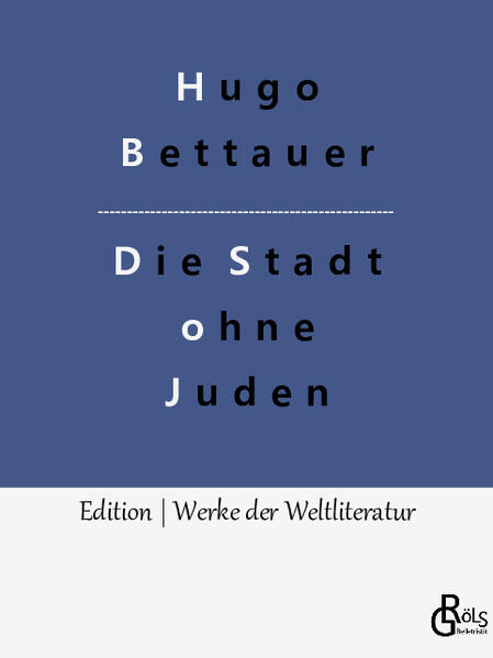 "Maximilian Hugo Bettauer, der österreichische Bestsellerautor, gehörte zu den umstrittensten Autoren der vorletzten Jahrhundertwende. Mit "Die Stadt ohne Juden" gelang ihm, der selbst aus einer jüdischen Familie stammte, der Durchbruch. Seine zum Roman verarbeitete Idee: Wenn eine Stadt wie Wien alle Nicht-Arier ausweist, verkommt sie zu einem finanzschwachen und kulturlosen Kaff." Redaktion Gröls-Verlag (Edition Werke der Weltliteratur)