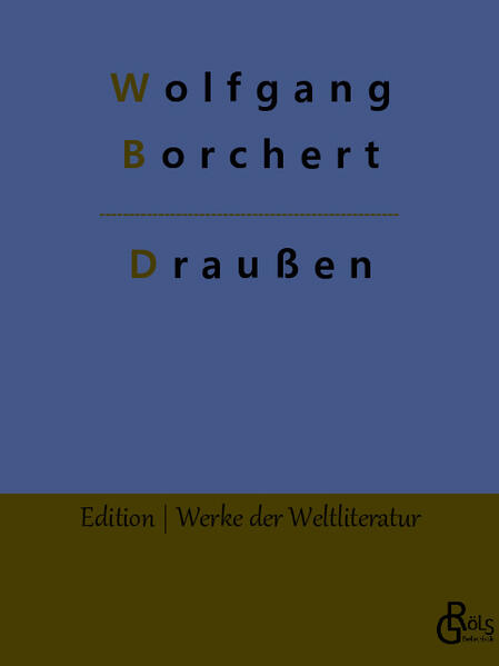 "Als Beckmann nach drei Jahren Kriegsgefangenschaft zu den Glücklichen zählt, die sowohl Krieg als auch Gefangenschaft überlebt haben und heimkehren dürfen, muss er feststellen: Zu Hause geht der Kampf weiter. Gegen Ablehnung und Geschichtsvergessenheit. Borcherts Erzählung könnte sich auf jeden Krieg beziehen - die Folgen sind universal. Damit gehört Draußen vor der Tür zu den wichtigsten Werken der deutschen Nachkriegsliteratur." Redaktion Gröls-Verlag (Edition Werke der Weltliteratur)