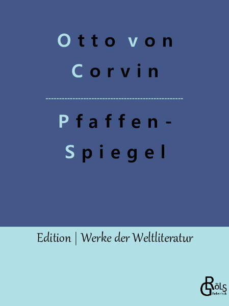 "Die Kritik am Pfaffenspiegel (Älterer Titel: Historische Denkmale des christlichen Fanatismus) ist so alt wie das Buch selbst und auch nicht durchweg unberechtigt: Wenig sachlich, dafür beißend polemisch sei es und im Übrigen ein Fall achtloser Geschichtsklitterung. Alles richtig, und doch - die immer wieder neuen Auflagen des Werkes seit mehr als 150 Jahren beweisen, dass Otto von Corvin vielen Menschen doch sehr aus dem Herzen spricht. Mit viel Sinn für Sarkasmus und durchaus sprachlich gewandt führt Corvin den "Pfaffen" ihre Heuchelei und die moralischen Widersprüche vor Augen, die er im Treiben der Geistlichen seiner Zeit identifiziert." Redaktion Gröls-Verlag (Edition Werke der Weltliteratur)