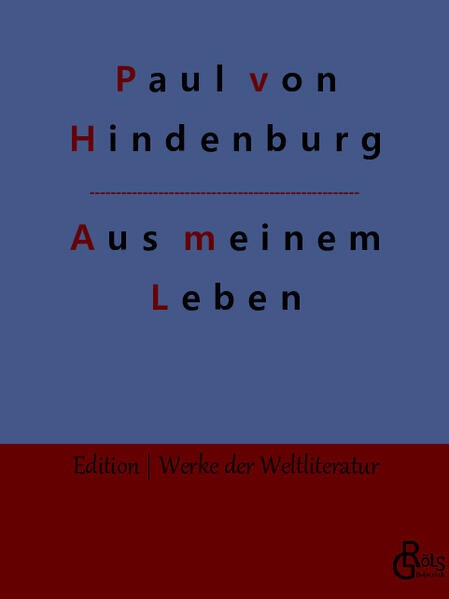 "Generalfeldmarschall Paul von Hindenburg - der Sieger von Tannenberg. Historisch bis heute verehrt und zugleich umstritten, steht sein Einfluss auf die Geschicke des 20. Jahrhunderts für Europa außer Frage. In seinen Erinnerungen erleben wir seine Geschichte aus der Feder des Generals: Irritierend sein Ton und die Sprache seiner Zeit, wenn er von seinen Soldaten und ebenso von seinen Mitoffizieren als "Menschenmaterial" spricht, welches es bis zur Grenze der Belastbarkeit zu strapazieren gelte. Schlachtenberichte sind ebenso zu lesen, wie Berichte eines typischen Tagesablaufs im Leben eines Armeechefs. Sein Leben ist ein Leben im Militär. Nach den Kriegen in Ost und West steigt er schließlich zur obersten Heeresleitung auf." Redaktion Gröls-Verlag (Edition Werke der Weltliteratur)