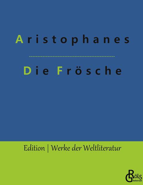 "Aristophanes lässt die beiden großen Tragödiendichter, Aischylos und Euripides, gegeneinander antreten: Sozusagen als gegenseitige Literaturkritiker lassen einer an des anderen Werk kein gutes Haar - wie menschlich!" Redaktion Gröls-Verlag (Edition Werke der Weltliteratur)