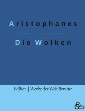 "Der einfältige Bauer Strepsiades versucht, sich um die Abzahlung der Schulden seines Sohnes zu drücken und hat auch schon eine Idee: Der große Sophist und Verführer der Jugend Sokrates soll dem Filius beibringen, wie man sich als zungenfertiger Schwätzer aus den Schulden herausredet. Leider geht der Plan gründlich schief. Aristophanes Komödie ist zugleich eine Anklage gegen die flexible Moral des Sokrates und seinesgleichen und so wurde kolportiert, dass "Die Wolken" eine Mitschuld an Sokrates' Verurteilung zum Tod hatte." Redaktion Gröls-Verlag (Edition Werke der Weltliteratur)