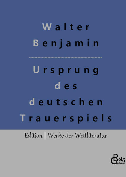 "Geschichte, Literatur, Sprache, Theologie und Poesie - Benjamin ist hier in seinem Element, wenn er die klassische Tragödie vom deutschen Trauerspiel abgrenzt. Intellektuell und literaturtheoretisch eines der wichtigsten Werke Walter Benjamins mit unbegrenzter Gültigkeit." Redaktion Gröls-Verlag (Edition Werke der Weltliteratur)