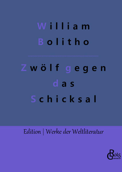 "Was passiert, wenn Alexander der Große, Casanova, Christopher Columbus, Mohamed, Lola Montez, Cagliostro, Charles XII von Schweden, Napoleon I, Lucius Sergius Catiline, Napoleon III, Isadora Duncan und Woodrow Wilson zusammen auf Reisen gehen? Auf jeden Fall eine Menge Abenteuer und köstliche Dialoge. William Bolithos Werk wurde 1929 sofort zum Bestseller - heute ist es ein Klassiker der Weltliteratur." Redaktion Gröls-Verlag (Edition Werke der Weltliteratur)