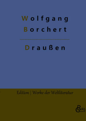 "Als Beckmann nach drei Jahren Kriegsgefangenschaft zu den Glücklichen zählt, die sowohl Krieg als auch Gefangenschaft überlebt haben und heimkehren dürfen, muss er feststellen: Zu Hause geht der Kampf weiter. Gegen Ablehnung und Geschichtsvergessenheit. Borcherts Erzählung könnte sich auf jeden Krieg beziehen - die Folgen sind universal. Damit gehört Draußen vor der Tür zu den wichtigsten Werken der deutschen Nachkriegsliteratur." Redaktion Gröls-Verlag (Edition Werke der Weltliteratur)