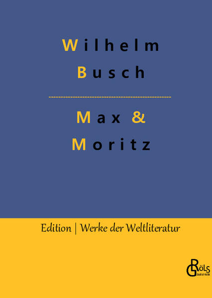 "Wer kennt sie nicht, die fabelhaft-frechen Streiche von Max und Moritz, aus der Feder von Wilhelm Busch, der meinte: Max und Moritz machten beide, als sie lebten, keinem Freude // Bildlich siehst du jetzt die Possen, die in Wirklichkeit verdrossen // Mit behaglichem Gekicher, weil du selbst vor ihnen sicher // Aber das bedenke stets: Wie man's treibt, mein Kind, so geht's." Redaktion Gröls-Verlag (Edition Werke der Weltliteratur)