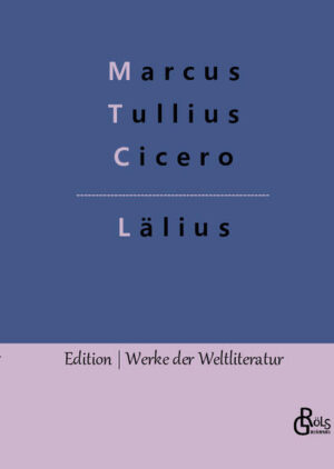 "Ca. 44 Jahre vor Jesu Geburt geschrieben und Ciceros Freund Pomponius Atticus gewidmet - des Meisters berühmter Dialog über die Freundschaft erörtert das Wesen der Freundschaft in all seinen Facetten und hat auch über 2.000 Jahre später nichts von seinem Wahrheitsgehalt und seiner Aktualität verloren." Redaktion Gröls-Verlag (Edition Werke der Weltliteratur)