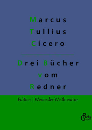 "Ciceros berühmtes Grundlagenwerk über die Redekunst seiner Tage gehört zu seinen Hauptwerken und hat bis heute nichts an seiner Gültigkeit und Aktualität verloren. Die Schrift begegnet uns als ein Dialog zwischen Lucius Crassus und Marcus Antonius Orator, Ciceros Lehrern und Wegweisern. Die Erörterungen zum Aufbau der Rede und zu Fragen des Stils hatten Einfluss auf unzähliche Generationen von Berufsrednern seit der Antike bis heute." Redaktion Gröls-Verlag (Edition Werke der Weltliteratur)