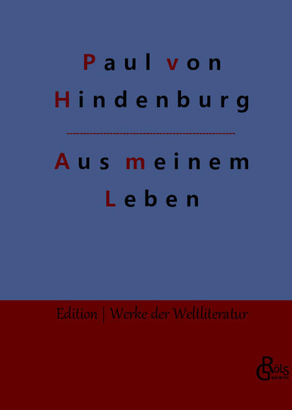 "Generalfeldmarschall Paul von Hindenburg - der Sieger von Tannenberg. Historisch bis heute verehrt und zugleich umstritten, steht sein Einfluss auf die Geschicke des 20. Jahrhunderts für Europa außer Frage. In seinen Erinnerungen erleben wir seine Geschichte aus der Feder des Generals: Irritierend sein Ton und die Sprache seiner Zeit, wenn er von seinen Soldaten und ebenso von seinen Mitoffizieren als "Menschenmaterial" spricht, welches es bis zur Grenze der Belastbarkeit zu strapazieren gelte. Schlachtenberichte sind ebenso zu lesen, wie Berichte eines typischen Tagesablaufs im Leben eines Armeechefs. Sein Leben ist ein Leben im Militär. Nach den Kriegen in Ost und West steigt er schließlich zur obersten Heeresleitung auf." Redaktion Gröls-Verlag (Edition Werke der Weltliteratur)