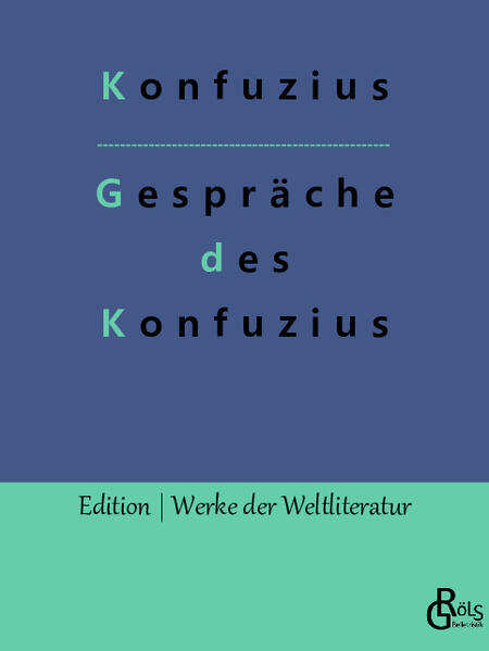 "Konfuzius sagt..." Der Tradition nach müssen die Gespräche von Konfuzius’ Schülern aufgezeichnet worden sein. Er selbst verfasste kein einziges Werk. Wiewohl Konfuzius mit seinen gesammelten Weisheiten einen beispiellosen Einfluss auf die chinesische Kultur hat, verstand er früh, dass sein Werk erst nach seinem Tode Einfluss entfalten kann. Er konzentrierte sich daher auf die Ausbildung seiner Schüler. Konfuzius Werk steht heute auf einer Stufe mit Marcus Aurelius' Betrachtungen. Gröls-Verlag (Edition Werke der Weltliteratur)