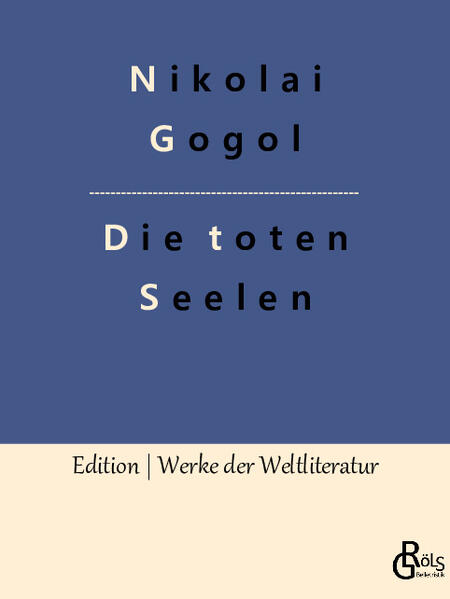 Pawel Tschitschikow wächst in Armut auf, erhält einen kleinen Büroposten in einem Oberfinanzamt und steigt dann auf. Fleißig ist er, geschäftstüchtig gar, aber auch ein trickreicher Schmeichler. Später legt er sich manierliche Umfangsformen zu und wird sogar Kommissionsmitglied. Zuerst kämpft er noch gegen Korruption, später lebt er dann ganz gut davon. Beim Zollamt kommt er auf die Idee, verstorbene Leibeigene ("Seelen") nicht von den Revisionslisten zu streichen, um dadurch Wertverluste zu verschleiern. Es ist wieder Gogols bekanntes Thema - seine beißende Kritik an der russischen Gesellschaft vermittelt er in erster Linie über absurde Satire und Sarkasmus. Gröls-Verlag (Edition Werke der Weltliteratur)
