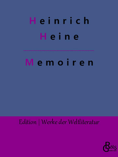 "Diese Aufzeichnungen, denen ich selbstgefällig den Titel „Memoiren“ verlieh, habe ich jedoch schier zur Hälfte wieder vernichten müssen, teils aus leidigen Familienrücksichten, teils auch wegen religiöser Skrupeln. Ich habe mich seitdem bemüht, die entstandenen Lakunen notdürftig zu füllen, doch ich fürchte, posthume Pflichten oder ein selbstquälerischer Überdruß zwingen mich, meine Memoiren vor meinem Tode einem neuen Autodafe zu überliefern, und was alsdann die Flammen verschonen, wird vielleicht niemals das Tageslicht der Öffentlichkeit erblicken." Heinrich Heine - Gröls-Verlag (Edition Werke der Weltliteratur)