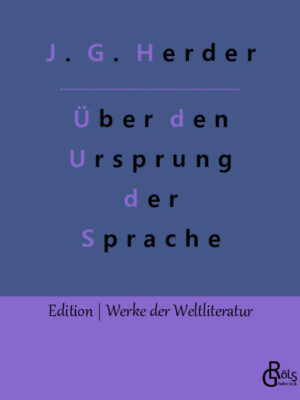 Anlass für Herders Betrachtungen war die Preisfrage der Berliner Akademie der Wissenschaften von 1769. Die Wissenschaft sollte beantworten, was der Ursprung der Sprache sei. J.G. Herder setzte sich gegen 31 Mitbewerber durch und leistete damit einen stilbildenden Beitrag zur Diskussion seiner Tage. Mutig widersprach er der These, die Sprache sei von "Gott gegeben". Gröls-Verlag (Edition Werke der Weltliteratur)