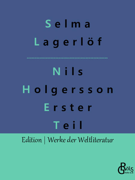 Teil 1: "Es war einmal ein Junge. Er mochte wohl vierzehn Jahre alt sein, war lang aufgeschossen und hatte flachsgelbes Haar. Er war zu nichts recht zu gebrauchen. Am liebsten mochte er schlafen und essen, sein größtes Vergnügen aber war, dumme Streiche zu machen. Es war an einem Sonntagmorgen. Die Eltern des Jungen waren im Begriff, sich zum Kirchgang anzukleiden. Der Junge dachte, wie schön es sei, daß er ein paar Stunden lang sein eigener Herr sein konnte. „Jetzt kann ich doch Vaters Flinte herunternehmen und ein wenig damit schießen, ohne daß sich gleich jemand dahineinmischt,“ sagte er zu sich selbst." Nils Holgersson gehört mit zu den schönsten Kindergeschichten der Weltliteratur. Gröls-Verlag (Edition Werke der Weltliteratur)