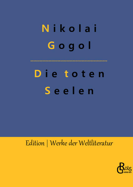 Pawel Tschitschikow wächst in Armut auf, erhält einen kleinen Büroposten in einem Oberfinanzamt und steigt dann auf. Fleißig ist er, geschäftstüchtig gar, aber auch ein trickreicher Schmeichler. Später legt er sich manierliche Umfangsformen zu und wird sogar Kommissionsmitglied. Zuerst kämpft er noch gegen Korruption, später lebt er dann ganz gut davon. Beim Zollamt kommt er auf die Idee, verstorbene Leibeigene ("Seelen") nicht von den Revisionslisten zu streichen, um dadurch Wertverluste zu verschleiern. Es ist wieder Gogols bekanntes Thema - seine beißende Kritik an der russischen Gesellschaft vermittelt er in erster Linie über absurde Satire und Sarkasmus. Gröls-Verlag (Edition Werke der Weltliteratur)