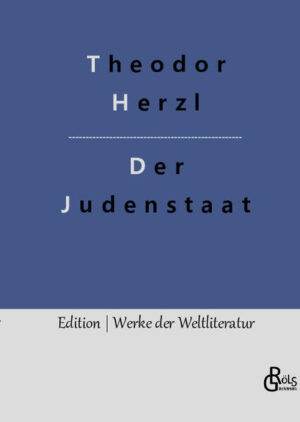 Die sog. Judenfrage im Europa des 18. Jahrhunderts, also bevor die Nazis sich des Begriffs bemächtigten, handelte von den Problemen, die sich aus einer jüdischen Emanzipation ergeben würden. Hierauf gibt Herzl Antworten aus jüdischer Perspektive. Hellsichtig geht er auf praktische, symbolpolitische und geschichtliche Aspekte ein und legt mit seinem Werk das Fundament für den politischen Zionismus. Gröls-Verlag (Edition Werke der Weltliteratur)