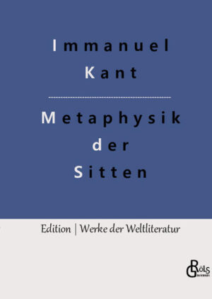 Kant war bereits 61 Jahre alt, als er die erste grundlegende Schrift zur Ethik vorlegte. Im Vorfeld hatte er bereits seine berühmte Kritik der reinen Vernunft formuliert, nun wollte er eine Moralphilosophie entwerfen, die vollständig auf Erwägungen zur reinen Vernunft beruhen sollten. Was will Kant mit seinem Kategorischen Imperativ, wenn nicht eine Vernunft, die aus übergeordneten, statt persönlichen und interessegeleiteten Gründen agiert? Kants GMS gehört heute zum Kernbestand der philosophischen Weltliteratur. Gröls-Verlag (Edition Werke der Weltliteratur)