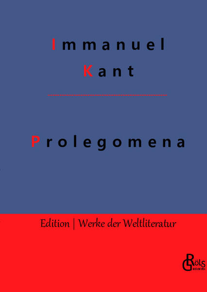 Gibt es einen Gott? Was ist Raum und Zeit? Wie sind Raum und Kosmos aufgebaut? Wie gelangen Erkenntnisse in die Welt und wie bestimmt sich das Bewusstsein? Immanuel Kant Kant schrieb diese kleine Schrift als eine simplifizierte und übersichtliche Darstellung seines Hauptwerkes Kritik der reinen Vernunft und doch sind es die großen Fragen des Menschengeschlechts, die in diesem Büchlein bewegt werden. Gröls-Verlag (Edition Werke der Weltliteratur)