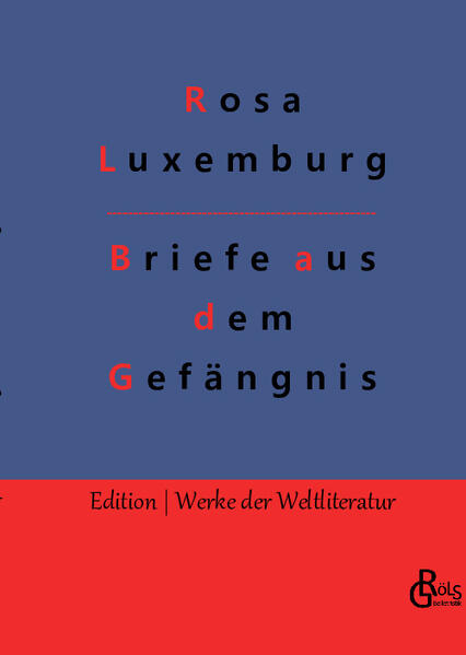 Rosa Luxemburg gehört geschichtlich zu den einflussreichsten Vertreterinnen der Arbeiterbewegung und des Marxismus Europas. Sie vertrat die Ideen des Kommunistischen Manifestes entschlossen und doch undogmatisch. Für Ihre Überzeugungen ging sie ins Gefängnis und für Ihre Überzeugungen starb sie letztlich auch. Die Korrespondenz schrieb sie aus den Gefängnissen in Wronke und Breslau, wo sie in "Schutzhaft" genommen wurde. Gröls-Verlag (Edition Werke der Weltliteratur)