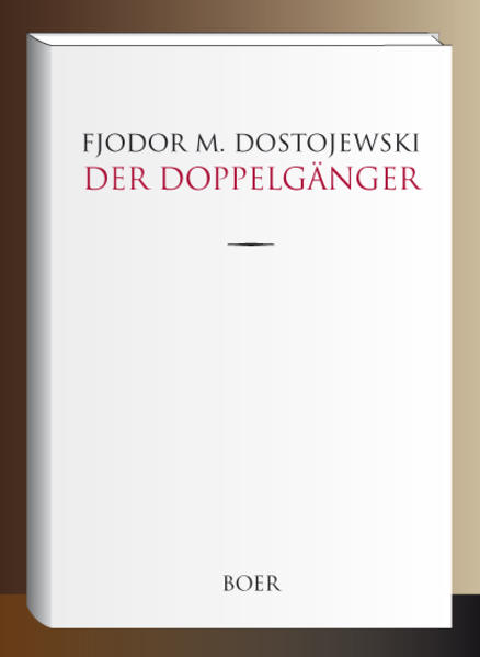 »Der Doppelgänger« ist eine Erzählung, die nach seinem ersten großen Erfolg 1846 in der Zeitschrift Vaterländische Annalen erschien. Pro­tagonist ist der schüchterne Beamte Jakow Goljadkin in Sankt Petersburg, der durch einen plötzlich auftauchenden Doppelgänger aus seinen Positionen verdrängt und am Ende seiner zwischen Realität und Einbildung oszillierenden Krankheitsgeschichte in eine Psychiatrie eingeliefert wird. Seinem Ebenbild gelingt dagegen der vom Original erträumte private und berufliche Aufstieg. [Wikipedia]