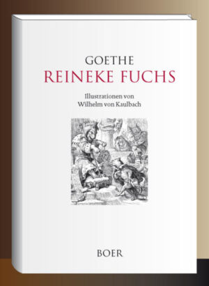 Im Januar 1793 begann Goethe mit einer Bearbeitung des Reineke Fuchs in Versen. Ende desselben Jahres ging das Werk in Druck und erschien im Frühjahr 1794 in Berlin. Vorlage für das Tierepos war die Prosafassung Gottscheds von 1752, die Goethe seit seiner Kindheit kannte. Goethe hielt sich, abgesehen von der sprachlichen Gestalt und der neuen Einteilung, eng an die Vorlage. Die antike Form des Langverses der homerischen Heldenepen hatte in deutscher Sprache insbesondere durch Klopstocks Messias (seit 1748), aber auch durch die aktuellen Homer-Übersetzungen von Stolberg (1778) und Voß (1781) Beachtung gefunden, galt indes als Ausdrucksform ernster oder feierlicher Themen. Goethes Verwendung hatte jedoch einen spielerischen Charakter, da er die Verse nicht auszählte und die Zäsuren zugunsten der Treffsicherheit des Ausdrucks frei gestaltete. Die Lässigkeit dieses Stils nimmt der Geschichte, die Goethe als „unheilige Weltbibel“ bezeichnete, alles Lehrhafte und Allegorische. [Wikipedia]