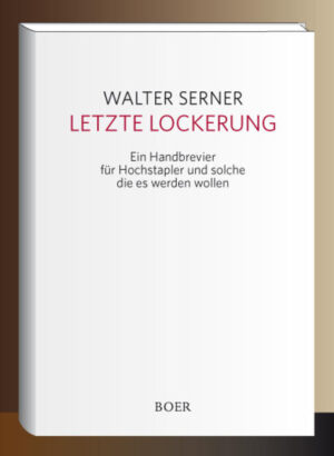 Das berühmte Dada-Manifest von 1920, das Serner in der Ausgabe von 1927 erheblich erweitert hat. Der Text des Neusatzes folgt dieser erweiterten Ausgabe, erschienen im Paul Steegemann Verlag, Berlin.