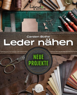 Nach dem Erfolgsbuch "Leder nähen" legt Carsten Bothe endlich den zweiten Band zum Thema vor: Tolle Projekte aus Leder, die sich mit einfachen Werkzeugen, wenig Aufwand, geringen Investitionen und etwas handwerklichem Geschick in überschaubarer Zeit realisieren lassen. Jäger und Outdoor- Profi Carsten Bothe führt mit reich bebilderten Schritt- für- SchrittAnleitungen durch Werkzeuge, Ledersorten, Nähtechniken und Lederbearbeitung wie Punzieren, Färben, Nassformen, Nieten setzen uvm. Lernen Sie die Sattlernaht, Baseballnaht und das Nähen von Sämischleder kennen. Außerdem werden 8 Projekte in detaillierten Step- by- Step- Anleitungen vorgestellt: Von Armbändern, Schlüsselanhänger und eine Ledergrillschürze über einen Würfelbecher bis zu einem Bucheinband und einer Feldflasche aus Leder gibt erojekten in verschiedenen Schwierigkeitsgraden. Fazit: Endlich ein Buch, das Anfängern wie Fortgeschrittenen das Leder nähen für viele Anwendungen in einfachen Schritten beibringt. Eine tolle Hilfe für alle, die das wunderschöne Hobby der Lederbearbeitung lieben! In der Reihe „Land und Werken“ von HEEL außerdem erschienen: "Leder nähen Gestalten und Reparieren leicht gemacht", "Lederarbeiten Nähen, Flechten, Bearbeiten", "Weidenkörbe Flechten Schritt für Schritt", "Schnitzen mit dem Schweizer Taschenmesser", Bushcraftprojekte für Garten und Wald" und viele mehr!