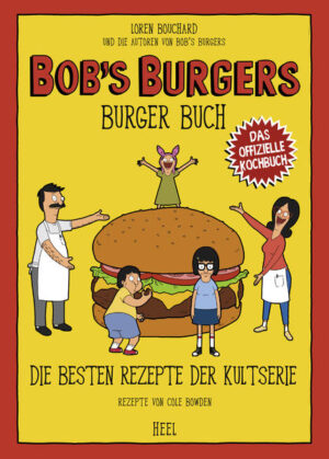 Vorhang auf für die heimlichen Stars von Bob’s Burgers: Die „Burgers of the day“! Rund 70 schräge Schöpfungen wie den Rest in Peas Burger oder den Final Kraut Down Burger, die in den Cartoons über einen verkrachten Burgerladen-Betreiber und seine Familie nur als Running Gag auf der fetttriefenden Menütafel auftauchen, hat Serienfan Cole Bowden mit viel Phantasie und wenig Ahnung kulinarisch interpretiert und in seinem Blog „The Bob’s Burgers Experiment“ veröffentlicht. Aber no sweat: Für dieses Buch haben gleich zwei todesmutige Profi-Köche die unkonventionellen Rezepte auf Herz, Nieren und Genießbarkeit überprüft und liebevoll editiert. Das Ergebnis ist eine illustrierte Sammlung witziger (und jetzt auch schmackhafter, ehrlich!) Burger-Kreationen zum Nachbauen, die dazu anregt, das Kochen nicht ganz so burgerernst zu nehmen und einfach mal was auszuprobieren.