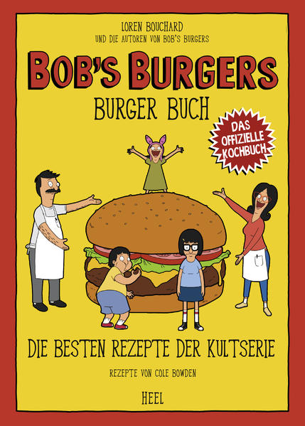 Vorhang auf für die heimlichen Stars von Bob’s Burgers: Die „Burgers of the day“! Rund 70 schräge Schöpfungen wie den Rest in Peas Burger oder den Final Kraut Down Burger, die in den Cartoons über einen verkrachten Burgerladen-Betreiber und seine Familie nur als Running Gag auf der fetttriefenden Menütafel auftauchen, hat Serienfan Cole Bowden mit viel Phantasie und wenig Ahnung kulinarisch interpretiert und in seinem Blog „The Bob’s Burgers Experiment“ veröffentlicht. Aber no sweat: Für dieses Buch haben gleich zwei todesmutige Profi-Köche die unkonventionellen Rezepte auf Herz, Nieren und Genießbarkeit überprüft und liebevoll editiert. Das Ergebnis ist eine illustrierte Sammlung witziger (und jetzt auch schmackhafter, ehrlich!) Burger-Kreationen zum Nachbauen, die dazu anregt, das Kochen nicht ganz so burgerernst zu nehmen und einfach mal was auszuprobieren.