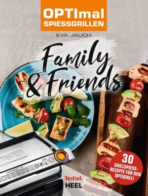 Das Grillen auf Spießen wird immer populärer. Auch auf dem OptiGrill lässt sich der Grillspaß wunderbar zelebrieren. Ob mit Familie oder Freunden - mit den bunt und vielseitig bestückten Spießen trifft man jeden Geschmack, unkompliziert, lässig und ohne großen Aufwand. Die 30 Rezeptideen rund um die speziellen Grillspieße von Tefal für den OptiGrill sind eine tolle Inspirationsquelle für all diejenigen, die gerne grillen und genauso gerne auch mal was Neues, Unkompliziertes ausprobieren. Ob Geflügel, Veggie, Desserts oder Ideen für Kinder - hier ist für jeden Geschmack etwas dabei. Lassen Sie sich inspirieren von den tollen Rezepten: Entenbrustspieße mit schwarzem Sesam und Babykartoffeln oder Köfte, Teriyaki-Lachs-Spieße oder scharfe Halloumi-Spieße, Stockbrot mit Wurst am Spieß oder zum Nachtisch Marshmallow-Spieße - Genuss und Spaß garantiert!