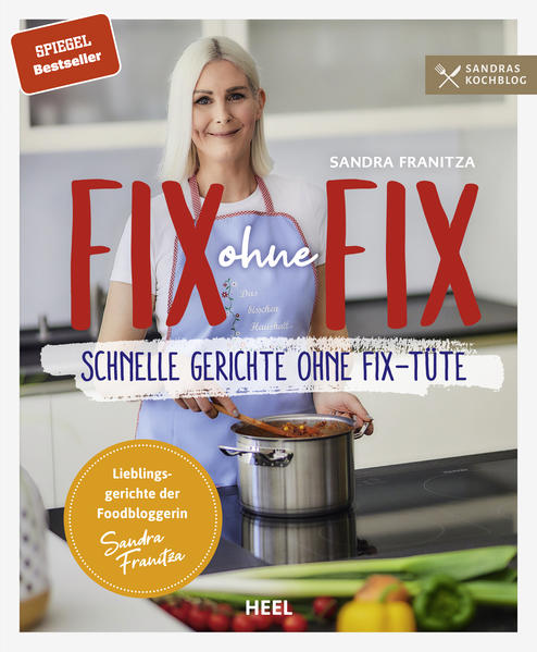 Nur wenige Wochen nach Erscheinen hat dieses Kochbuch die SPIEGEL-Bestseller-Liste gestürmt! Fix ohne Fix - das sind leckere, schnelle Rezepte, die mit frischen Zutaten im Handumdrehen die beliebten Fix-Tüten nachbauen, selbstverständlich ganz ohne Tüte. Nun erscheinen die beliebten Rezepte von Sandraskochblog (200.000 Follower auf Instagram!) endlich auch als Buch! Ob Paprika-Sahne-Hähnchen, Holzfäller-Topf oder Lachs-Sahne-Gratin, bei Sandras Fix-ohne-Fix-Rezepten ist für die ganze Familie etwas Leckeres dabei. Auf Sandras Instagram-Account sandraskochblog gibt es seit etwa 2 Jahren eine ganz besondere Kategorie, nämlich den #fixohnefixfreitag. Hier kocht sie sich quer durchs Fix-Tüten-Sortiment, natürlich ohne entsprechende Tüte. Das können zum Beispiel Klassiker sein, wie die Käse-Lauch-Suppe mit Hackfleisch und der Bauerntopf, aber auch Gerichte, zu denen es mittlerweile keine entsprechende Fix Tüte mehr im Handel gibt und die von dem ein oder anderen „schmerzlich“ vermisst werden. Alle Rezepte werden aus frischen Zutaten „nachgebaut“, sind ebenso fix zubereitet wie mit Tüte - aber dafür gesund, ohne jegliche Geschmacksverstärker und natürlich mega-lecker. „Fix ohne Fix“ enthält fast 50 Rezepte, die jeder von den bunten Tüten aus dem Supermarktregal kennt: Vom Jäger-Sahne-Schnitzel, über das Würstchen-Gulasch bis hin zum Nudel-Schinken-Gratin, jeder kennt sie, jeder liebt sie. Schon allein der Name löst Geschmackserinnerungen aus und erzeugt Heißhungerattacken. Die Frage nach dem „Was kochen wir denn heute“ lässt sich mit diesem Buch ganz einfach lösen: Ob Familienessen, Studenten-WG, Teenagerparty, Kindergeburtstag, Oma-Opa-Enkel-Tag: Diese Rezepte sind kinderleicht, garantieren Spaß beim Kochen und schmecken hundertpro!