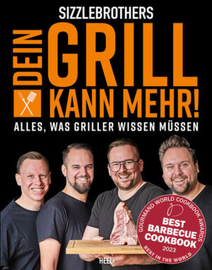 ALLES, WAS GRILLER WISSEN MÜSSEN - von den Sizzle-Brothers in diesem Buch zusammengefasst - mehr Grillen geht nicht. Dieses Buch ist die wahre Grillbibel: 1,5 kg schwer, über 320 Seiten stark, randvoll mit Grillwissen, Grillrezepten und Grill-Leidenschaft! Inklusive QR-Codes , die zu den passenden Youtube-Videos des erfolgreichen Grillkanals der Sizzle Brothers führen. Seit 2015 steht der Name SizzleBrothers für Feuer, Leidenschaft und Spaß am Grill. Julian, Hannes, Alex und Corbinian sind genauso sympathisch wie beliebt und erreichen mit ihren YouTube-Kanälen, ihren Livestreams und ihrem NICE.TO.MEAT.YOU Podcast regelmäßig Millionen Grill-Begeisterte. Die Faszination des Grillens, die Liebe zu gutem Essen und eine ordentliche Portion Humor - das ist es, was das Quartett mit seiner großen Community verbindet. Im Technik-Kapitel werden alle Grills mit den wichtigsten Techniken und Praxistipps vorgestellt: Holzkohlegrill, Kohle-Flachgrill , Kugelgrill, Keramikgrill, Dutch Oven, Pelletgrill , Grillen mit 800 °C, Elektrogrill oder Kontaktgrill - hier findet jeder Griller den zu ihm passenden Grill. Direktes und indirektes Grillen, Minionring, Räuchern und Smoken, Sous-Vide-Grillen, Spießgrillen, Plancha-Grillen wird ausgiebig erklärt. Grundlegende Techniken zur Zubereitung von Steaks, Pulled Meat, Briskets, Spareribs, selbst gemachte Bratwurst, Burger, Fisch, Veggie und Pizza. Im umfangreichen Rezeptteil gibt es über 125 Rezepte mit schönen Food-Fotos, ganz viel Tipps, alles garniert mit ein wenig Witz. Zu allen Rezepten gibt es einen QR-Code, der Euch direkt zu den YouTube-Videos führt! Ob Spareribs aus dem Dutch Oven, Tomahawk Steak rückwärts gegrillt, Lammkarree im Caveman Style, Thunfischsteaks in Teriyaki-Sauce, Sloppy Joe - Burger, Philly Cheese Steak Sandwich oder Kaiserschmarrn von der Feuerplatte, diese Rezepte lassen einem nicht nur das Wasser im Mund zusammenlaufen, sondern gelingen auch garantiert! Von Rind, Schwein, Geflügel, Lamm und Wild über Fisch, Burger und Sandwiches bis hin zu Veggie und Desserts - diese Rezepte machen jeden Grillfan wunschlos glücklich. Dazu Techniken, Hardware, Grillfleisch und jede Menge Hintergrundwissen! Mit diesem Buch werdet Ihr zum perfekten Sizzler. Jetzt heißt es: Freunde anrufen und den Grill anwerfen!