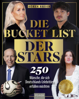 Was möchten Deutschlands Promis und Celebrities unbedingt erreichen? Wie sehen ihre Pläne aus? Wovon träumen sie heimlich? Ist es wie bei uns Normalsterblichen die Hochzeit mit der Liebe Ihres Lebens, eine Reise zum Lieblingsurlaubsort oder ein Traumhaus? Oder vielleicht doch etwas Luxuriöses und Actionreiches wie eine Übernachtung im Unterwasserhotel? Ein Besuch eines Lost Place, eine Pilgerreise oder eine Reise nur mit Rucksack, fernab vom Promi-Ruhm? Lesen Sie, welche lustigen, verrückten und manchmal skurrilen Ideen auf den Bucket Lists der deutschen Stars und Promis stehen! Hier ist das Who is who der deutschen Celebrities versammelt! Eingerahmt von Star-Portraits öffnen Deutschlands Promis die Türen und gewähren exklusive Einblicke in ihre intimsten und geheimsten Wünsche und Träume! Na neugierig?