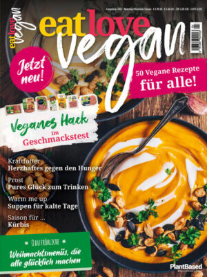 Veganer Genuss für alle eat love vegan ist das farbenfrohe und kreative Rezept-Magazin für alle, die sich bereits vegan ernähren, für alle, die sich zukünftig vegan ernähren möchten - besonders aber auch für alle, die einfach mal die Vielfalt und den Genuss der veganen Küche entdecken und ausprobieren möchten. eat love vegan bietet dazu viermal im Jahr eine Fülle an leckeren Rezepten, die Körper und Seele guttun und Spaß machen. Alltagstaugliche Inspiration für jeden, der sich pflanzlich ernähren und gesund genießen möchte. Vegane Ernährung ist einfach, gesund, schmeckt - und macht Spaß!