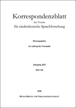 Korrespondenzblatt des Vereins für niederdeutsche Sprachforschung | Bundesamt für magische Wesen
