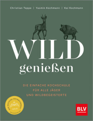 Ausgezeichnet mit dem Deutschen Kochbuchpreis als bestes Wildkochbuch 2023 Wildgenuss für alle! Wildküche ist ein Buch mit 7 Siegeln und besonderen Anlässen vorbehalten? Nicht wenn es nach den passionierten Jägern Christian Teppe und Kai Kochmann geht. Dieses Buch bietet einen leicht umsetzbaren Einstieg in die Vielfalt der Wildküche und zeigt praxisfreundlich, was es bei der Verarbeitung von Wildbret zu beachten gilt. Yasmin Kochmann verrät 50 Rezepte zum Schmoren, Grillen, Kochen und Braten, darunter besondere Ideen mit internationalem Einfluss und für jedes Zeitbudget. Ihr Credo: Ein Wildkörper hat weit mehr zu bieten als das Filet. Wer Wild kocht, der kocht nachhaltig. Mitreißende Erzählungen vom Jagdtag und Infos rund um Wild und seinen natürlichen Lebensraum machen Wild und Jagd auf allen Ebenen erleb- und genießbar. Die wichtigsten Basics für die Wild-Küche: Über 50 Rezepte für Einsteiger und Wild-Fans Geballtes Expertenwissen: Zu allen wichtigen Themen wie Wildbret, Zerwirken oder Lagern Spannende Erlebnisse aus dem Jagdalltag: Unterhaltsame Jagdreportagen mit Christian Teppe und Kai Kochmann "Christian Teppe und Kai und Yasmin Kochmann ist ein sehr feines Buch gelungen - darüber was sich in deutschen Wäldern findet und was man heutzutage in der Küche daraus macht." - Philipp Abresch im Juryurteil zum Deutschen Kochbuchpreis