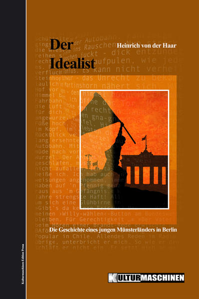 Den jungen Erwachsenen Heiner, dessen Kindheit Heinrich von der Haar in seinem preisgekrönten Roman "Mein Himmel brennt" erzählte, zieht es fort vom brutalen Vater und der Enge des erzkatholischen Dorfes. Als er sich ins West-Berlin der 1970er-Jahre aufmacht, gerät er mitten in die Studentenrevolte. In seiner unverwechselbaren ausdrucksstarken Sprache schildert der Autor vor dem Hintergrund des turbulenten Westberliner Zeitgeschehens die Desillusionierung seines Idealisten. Das Verschmelzen der persönlichen Erfahrung des Autors mit der jüngsten deutschen Geschichte verhilft dem Erzählten zu eindringlicher Authentizität.