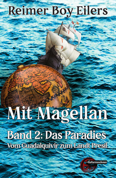 Im September 1519 verlässt die Armada der Molukken Spanien. Mit an Bord sind der Fischer Pay Edel vom Hilligen Eylandt und sein Freund, der Esquimeau Qivitoq. Kaum auf See entspinnt sich der Machtkampf zwischen dem Admiral Fernando Magellan, der portugiesischer Herkunft ist, und drei erz-adeligen spanischen Kapitänen. Hass, Hochmut und Intrigen entladen sich in einer ersten Meuterei. Der Kosmologe al Gharb erklärt den Freunden die Welt. Stürme und tödliche Flauten wechseln sich ab, bis der Atlantik überwunden ist. Die Armada landet in Rio de Janeiro. Ein kurzer Aufenthalt im Paradies. Pay Edel verliebt sich in Cunhapora, eine indianische Schöne.