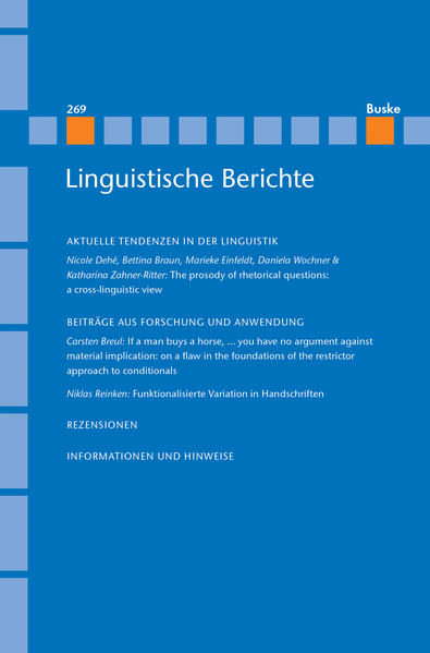 Linguistische Berichte Heft 269 | Bundesamt für magische Wesen