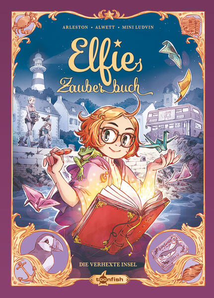 Als Waisenkinder leben Elfie und Magda bei ihrer strengen Tante. Doch dann taucht ihre ältere Schwester Luna wie aus dem Nichts auf und Elfie ist hellauf begeistert: Luna hat einen roten Doppeldeckerbus zu einer fahrenden Bibliothek umgebaut und will ihre Schwestern auf eine Tour von Dorf zu Dorf mitnehmen. Ihre erste Etappe führt sie auf eine kleine Insel in der Bretagne. Hier liegen sich die Einwohner wegen einer verschwundenen Briefmarke in den Haaren. Als Elfie ein echtes Zauberbuch entdeckt, stellt sie fest, dass sie die magischen Kräfte ihrer Mutter geerbt hat. Ob ihre neuen Fähigkeiten helfen werden, den Streit auf der Insel zu lösen? Die spannenden Abenteuer von Nachwuchshexe Elfie und ihren Schwestern bieten alles, was das Herz von jungen Leserinnen und Lesern höherschlagen lässt: knifflige Fälle, unbändigen Humor, wilde Magie und eine smarte Heldin, die vor keiner Herausforderung zurückschreckt!