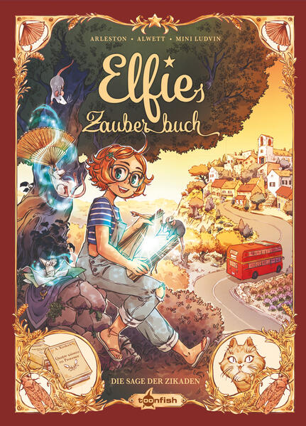 Elfie und ihre Schwestern kommen in Gonerbes an, einem kleinen Dorf in der Provence, das außer sengender Sonne wenig zu bieten hat. Sie wollen dort Alistair Kinloch besuchen, einen Schriftsteller, der mit ihrer Mutter Melusine befreundet war, als sie noch lebte. Alistair hat jedoch ganz eigene Probleme, denn seine Schreibmaschine wurde gestohlen, und seitdem kriegt er kein einziges Wort mehr zu Papier. An verdächtigen Personen herrscht in dem Dorf kein Mangel, und Elfie stürzt sich sofort in die Ermittlungsarbeit. Dank ihres Zauberbuchs, das sie mit Geschichten füttern muss, kann sie auf magische Hilfe zählen… oder? Die spannenden Abenteuer von Nachwuchshexe Elfie und ihren Schwestern bieten alles, was das Herz von jungen Leserinnen und Lesern begehrt: knifflige Fälle, unbändigen Humor, wilde Magie und eine smarte Heldin, die vor keiner Herausforderung zurückschreckt!