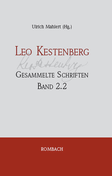 Leo Kestenberg Gesammelte Schriften | Bundesamt für magische Wesen
