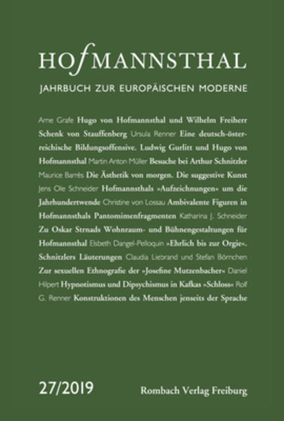 Hofmannsthal - Jahrbuch zur Europäischen Moderne | Bundesamt für magische Wesen