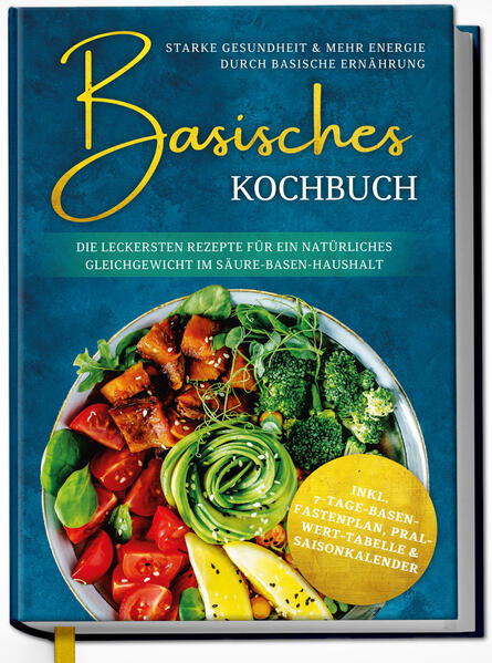 Mehr Basen, weniger Säuren: Wie Sie sich mit basischer Ernährung einfach und genussvoll zu ganzheitlichem Wohlbefinden essen Sauer macht lustig? Wohl kaum. Zumindest nicht, wenn es um den Stoffwechsel geht, denn hier machen immer mehr Menschen anfallende Säuren als Übeltäter für Ihr Wohlbefinden aus. Müde, schlapp, Muskelschmerzen und ständige Infekte? Das muss nicht sein! Denn es gibt eine Form der Ernährung, die genau darauf abzielt, den Säureanteil in der Nahrung gering zu halten und dem Körper so langfristig zu Ausgeglichenheit und Wohlbefinden zu verhelfen. Das Beste daran: Das Ganze geht auch noch in absolut lecker und dieses Kochbuch zeigt Ihnen, wie! Unser Körper ist manchmal ein Sensibelchen, zum Beispiel, wenn es um sein Säure-Basen-Gleichgewicht geht: Das wird streng in der Waage gehalten, allerdings machen viele Menschen ihm das nicht gerade leicht. Viel Fleisch, Pasta, Brot, Käse, Fisch - und der Säureanteil schießt nach oben. Der Körper fängt die Folgen davon zwar zunächst ab, auf lange Sicht wird er damit allerdings ziemlich belastet. Höchste Zeit also, ihn in seiner Arbeit zu unterstützen! Zwei Wochen Basenfasten als Kickstart-Kur und anschließend dauerhafte Umstellung auf basische Ernährung machen das kinderleicht und dieses Buch zeigt Ihnen genau, wie dieses Vorhaben unkompliziert gelingt. Klingt nach ziemlich viel Verzicht? Ganz und gar nicht! Denn Sie müssen Pasta, Fleisch & Co. keineswegs von Ihrem Speiseplan streichen, sondern vor allem ein gesundes, ausgewogenes Verhältnis finden. Ihre besten Verbündeten sind dabei leckeres Obst und Gemüse und dieses Kochbuch präsentiert Ihnen nun eine Fülle an köstlichen Rezepten, in denen den Basenhelden die Hauptrolle überlassen wird. Starten Sie basisch in den Tag! Rezepte für Frühstück, Brot und Aufstriche machen den morgendlichen Einstieg leicht, genießen Sie beispielsweise Kürbisbrot, Schokoaufstrich, Basenmüsli oder Chiapudding mit Früchten. Für die leichte Küche: Mit Salaten und Suppen wie etwa Tomaten-Avocado-Salat, Kichererbsensalat, Kürbiscremesuppe oder Pilzsuppe sind Sie lecker auf der basischen Seite. Operation Hauptgericht: Auch hier müssen Sie nicht verzichten, sondern nur geschickt kombinieren, Hähnchenschenkel mit Ofengemüse, pikanter Jägerhackbraten und Lachs im Blätterteig zeigen, wie’s geht. Vegetarisch oder vegan sind ohnehin Trumpf: Thai-Curry, Gemüseauflauf oder Moussaka sind reine Basenwunder. Erst mit Dessert & Getränk ist das Menü perfekt: Nougatkugeln, Rhabarberkompott, Stachelbeer-Birnen-Smoothie oder Pfefferminz-Eistee halten die Säure genussvoll in Schach. Finden Sie jetzt mit diesem Kochbuch heraus, wie Sie dank basischer Ernährung langfristig Ihr Wohlbefinden steigern können und sich in Ihrem Körper endlich wieder rundum gut fühlen. Ob Fastenkur, dauerhafte Ernährungsumstellung oder der gelegentliche Entsäuerungstag - die sorgfältig zusammengestellten Rezepte sind Ihnen schmackhafter, gesunder Begleiter durch jede Situation.