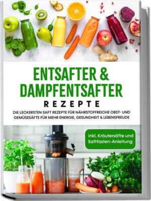 Das große Entsafter-Rezeptbuch: Gesunde, abwechslungsreiche und herrlich leckere Säfte ganz einfach frisch ins Glas zaubern Orange, Multivitamin oder auch mal Mango-Ananas - Das Saftregal im Supermarkt bietet mittlerweile zwar eine breite Auswahl, die reicht allerdings um Längen nicht an den Superstar der Säfte heran: Die frischgepresste, selbstgemachte Vitaminbombe aus dem eigenen Entsafter! Wie Sie die kinderleicht, köstlich und vor allem grenzenlos vielfältig zubereiten, zeigen Ihnen die kreativen Rezeptideen in diesem Buch. Die Brombeersträucher im Garten tragen reichlich, der Nachbar schenkt Äpfel oder im Supermarkt sind gerade die Karotten im Angebot: Wer die Geschenke der Natur zu Säften verarbeitet, profitiert jederzeit vom Fruchtangebot und tut seinem Körper damit auch noch einen Riesengefallen. Denn selbstgemachte Säfte strotzen nur so vor Vitaminen und anderen wertvollen Inhaltsstoffen und schmecken nebenbei auch noch unschlagbar lecker. Und das Beste daran: Im selbstgepressten Zaubertrank ist immer nur ganz genau das drin, was Sie möchten - also statt Zucker, Konservierungsstoffe & Co. nur bestes Obst und Gemüse. Damit keine Langeweile aufkommt, sorgen Rezepte von Minze-Melone über Tomate-Sellerie bis hin zu Birne-Sauerampfer für reichlich Abwechslung und mit speziellen Wintersäften, Kindersäften oder Gesundheitssäften haben Sie für jede Situation den perfekten Drink parat. Entsaften fällt in die Kategorie „extrem aufwendig“? Zum Glück nicht! Denn mit modernen Geräten fließt das kostbare Gut im Handumdrehen ins Glas, darüber hinaus können Sie auch herrliche Gelees und Sirup zubereiten und welches Modell von Zentrifugal- oder Dampfentsafter für Ihre Zwecke optimal ist, erfahren Sie im Info-Teil. Und wenn’s dann noch ein Extra-Gesundheitskick sein darf, finden Sie in diesem Buch heraus, wie Sie außerdem mit einer Saftkur Ihren Körper rundum entgiften und verwöhnen können. Selbstgemachtes für den Morgen: Begrüßen Sie den Tag mit vitalisierendem Rosenkohl-Apfel-Traum, scharfem Wachmacher oder Kirsch-Ananas-Saft oder gönnen Sie sich selbstgemachtes Erdbeer-Chili-Gelee aufs Brötchen. Fruchtig & beerig: Orangen-Karotten-Glück, Kirsch-Gurken-Saft, Orangen-Kurkuma-Stachelbeer-Saft oder Brombeer-Basilikum-Saft schenken pure Fruchtgenuss-Momente. Gemüse- und Kräuterbomben: Kiwi-Grünkohl, Römersalat mit Gurke, Ingwer-Spinat-Rosmarin oder Apfel-Petersilie sorgen für Abwechslung und außergewöhnlichen Geschmack. Gesundheit & kalte Jahreszeit: Mit Augenfreund oder Anti-Blähbauch-Trunk wirken Sie gezielt Beschwerden entgegen und Granatapfel-rote-Bete oder heißer Beerentrunk sorgen im Winter für wohlige Wärme. Kinder-Spezial: Dank Karotte-Fenchel-Saft, Clementinen-Erdbeer-Saft oder Apfel-Minze-Gurken-Saft lässt sich auch der Nachwuchs spielend leicht für gesundes Gemüse begeistern. Die verführerische Rezeptvielfalt in diesem Buch macht gesunden Genuss zum Kinderspiel und überrascht Sie stets aufs Neue mit ganz besonderen Geschmackserlebnissen. Mit zusätzlichen Rezeptideen für Gelees und Sirup wie Mirabellen-Orangen-Gelee oder Beerensirup fangen Sie zudem das Sommerglück ganz einfach für’s ganz Jahr ein und haben immer eine besondere Leckerei vorrätig.